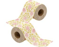 Rozenprint Toiletpapier - Decoratief Papier - Badkamer Decoratie - Bamboe Pulp Materiaal - 393 x 393 Inch - Diverse Kleuren