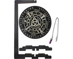 Rrlihjgu Pendelbord voor waarzeggerij - houten dienblad voor mystieke slinger | Metafysische verticale accessoires voor meditatie spirituele zuivering tarot lezen opstelling