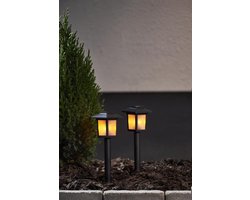 RTM Lighting Solar Priklampen -Zwart -Set van 2 -23CM -Zonne-Energie