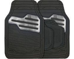 Rubber automatten set universeel - Zwart / Carbon grijs