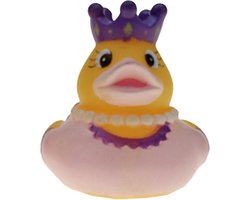 Rubber badeendje prinses - lichtroze - badkamer fun artikelen - size 5 cm - kunststof - speelgoed eendjes