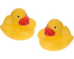 Rubber badeendjes familie - 9x stuks geel - badkamer fun - 5.5 cm - speelgoed eendjes