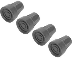 Rubber Cane Tip 20mm Binnendiameter - Anti Slip Kruk Tip Vervanging - Set van 4 Stuks