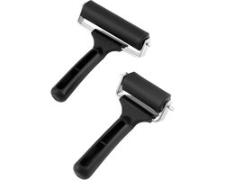 Rubber Rollers voor Linocut, Stamping en Printen - Set van 6 cm en 10 cm voor Creatieve Klussen