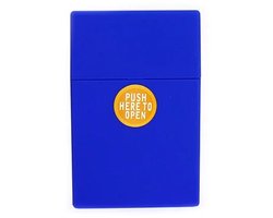 Rubber sigarettenbox - Blauw