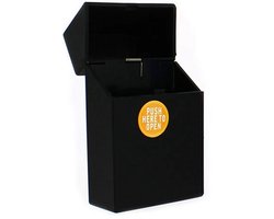 Rubber sigarettenbox - Zwart