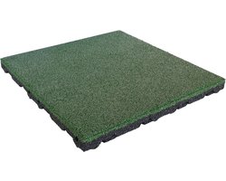 Rubber tegels 55 mm - 1 m² (4 tegels van 50 x 50 cm) - Groen