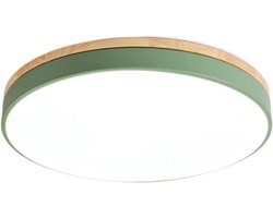 Rubber Wood LED Ceiling Light - Three-Color Temperature Adjustable Fixture for Bedroom, Living Room, Hallway