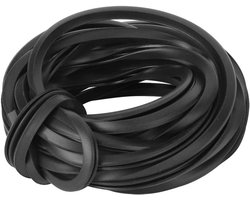 Rubberen afdichting voor glazen broeikas - zwart - 4 meter lengte - leidingkabel