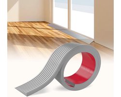 Rubberen deurkasten drempel voor rolstoelen, geschikt voor deurkasten, trottoirs, elektrische scooters, badkamers (grijs, 3/8'' hoogte - 3,3 voet lang)