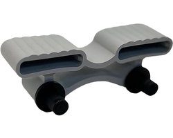 Rubberen doppenset voor latten in lattenbodem - 123 mm, 36x25x8,5 mm - Duo inclusief bouten