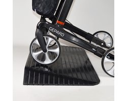 Rubberen Drempelhulp Schuin - 90 mm Hoog - Oprijplaat Voor Rolstoel, Rollator En Scootmobiel - Oprijhelling Rubber