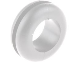 Rubberen Grommet 6mm - Wit - Bescherming voor kabels/elektronica - 5 stuks