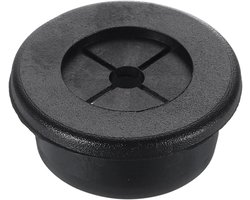 Rubberen kabeldoorvoer - Bureaudoorvoer 25 mm - Flexibele draadorganizer - Geschikt voor kantoor en computertafel - Zwart kabelgat afdekking organiseren van draden - Efficiënte draadbeheer op bureau