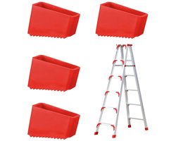 Rubberen laddervoeten - antislip - 4 stuks - vervangbaar