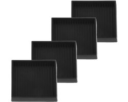 Rubberen meubelbeschermers vierkant 5 x 5 cm met antislipgrip voor massief houten meubels en vloeren, bescherm kussentjes voor poten en stabiliteit