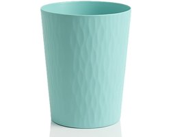 Rubberen Papiermand 12L - Moderne Afvalemmer voor Kantoor of Kindertkamer - Mintblauw