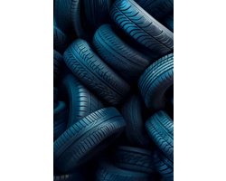 Rubberen Poster - Banden - Unieke - Illustratie - Moderne Kunst - Mechanisch - posters - formaat 50x70cm - Wanddecoratie - S3222