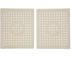 Rubberen Spoelbakmat - Hoekig - Spoelbakbeschermer - 2 stuks - 25 x 30 cm