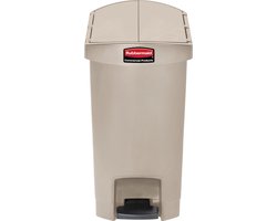 Rubbermaid Slim Jim End Step Pedaalemmer 30ltr Beige - GL024