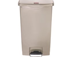 Rubbermaid Slim Jim Front Step Pedaalemmer 68ltr Beige - GL033