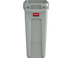 Rubbermaid - Slim Jim met luchtsleuven 60 liter - Polyethylene - beige - Prullenbak