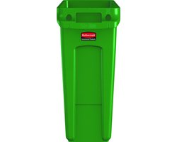 Rubbermaid Slim Jim met luchtsleuven 60 ltr, groen (VB227857)