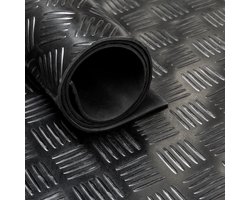 Rubbermat op rol Traanplaat 3mm - Breedte 40,5 cm - Rubber loper - Per strekkende Meter