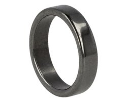 Ruben Robijn Hematiet edelsteen ring plat 5 mm - 20