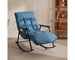 Ruesious-Donkerblauw-Woonkamer schommelstoel relaxfauteuil-volwassen slapende luie bank-schommelstoel balkon thuis-vrije tijd enkele luie stoel-140*60*56cm