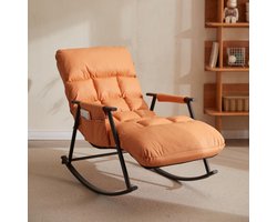 Ruesious -Woonkamer schommelstoel relaxfauteuil-volwassen slapende luie bank-schommelstoel balkon thuis-vrije tijd enkele luie stoel 140*60*56cm