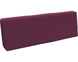 Rugkussen Bank - Pallet Kussen - Zitcomfort Creëren - Afneembare Hoezen - 120 x 40 cm - Paars
