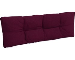 Rugkussen Euro Pallet - Bank Kussen - Tuin Meubels - Met Rugleuning - 120x40x12 cm - Paars