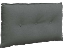 Rugkussen | Lendenkussen | Steun kussen Donkergrijs 80 x 19 x 50 cm Stof