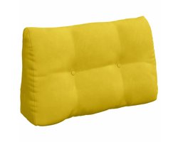 Rugkussen | Lendenkussen | Steun kussen Geel 80 x 24 x 50 cm Fluweel