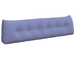 Rugkussen | Lendenkussen | Steun kussen Jeans Blauw 180 x 24 x 50 cm Stof