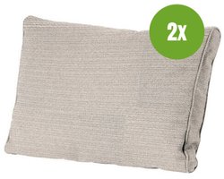 Rugkussen lounge ca.40x73cm Outdoor Richmond natural 2 stuks