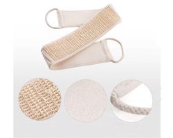 Rugscrubber - Zachte rug scrubben - Loofah - Stoffen rugborstel - Beige - 1 stuk - CHPN