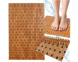 Ruhhy bamboe badmat 80x50 cm – antislip en waterproof
