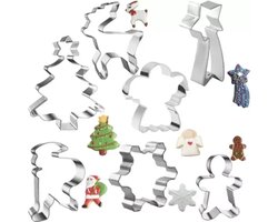 Ruhhy Kerstuitstekers Set van 7 - Metalen Vormen voor Feestelijk Bakken