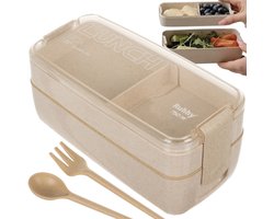 Ruhhy Lunchbox 750 ml – Milieuvriendelijke broodtrommel met twee compartimenten - Duurzaam