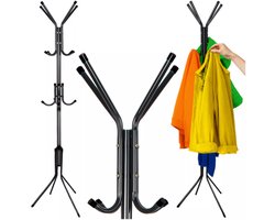 Ruhhy staande kapstok 170 cm zwart – stevig en modern – vrijstaand met meerdere haken