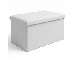 Ruhhy Velvet Poef met Opbergruimte – 60x30x30 cm – Grijs – Zitpoef / Voetenbankje – Fluweel – Modern Design