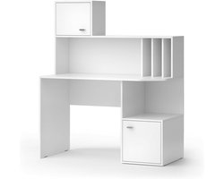 Ruim Bureau Wit met 2 Deuren - Ideaal voor Thuiswerkplek of Kantoor