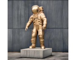 Ruimte Astronaut Standbeeld 80cm | Space Ruimte Decoratie | Verzamelobject Cadeau | Gouden Beeld | Item voor ruimte fans