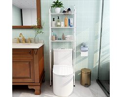 Ruimtebesparend 3-laags badkamer organizer boven het toilet