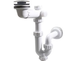 Ruimtebesparend sifon Space met ABS clickwaste voor een wastafel