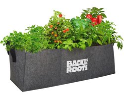 Ruimtebesparend verhoogd tuinbed voor alle plantensoorten in heidegrijs