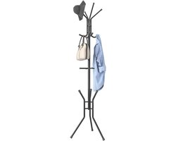 Ruimtebesparend Vrijstaand Kledingrek met 12 Haken - Ideaal voor Entree en Woonkamer