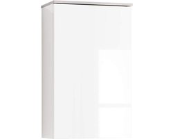 Ruimtebesparende badkamerkast Galaverna beton-wit 40x65x22 cm - Made in Italy badkamerkasten hoog